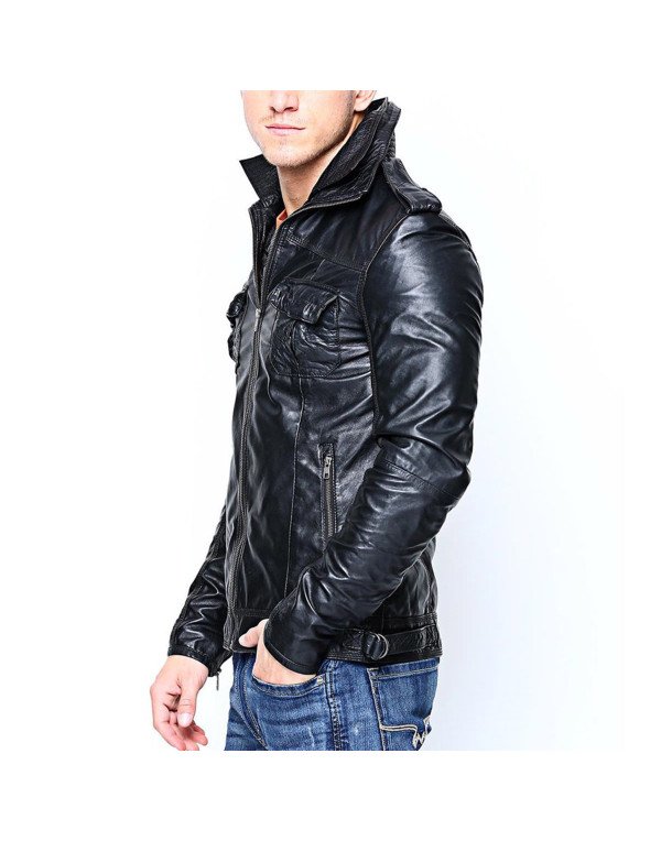 New  Genuine Lether Jacket In Black Color For Men ...